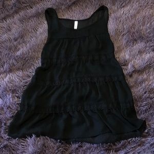 Xhilaration Sheer Tank with Lace Detail